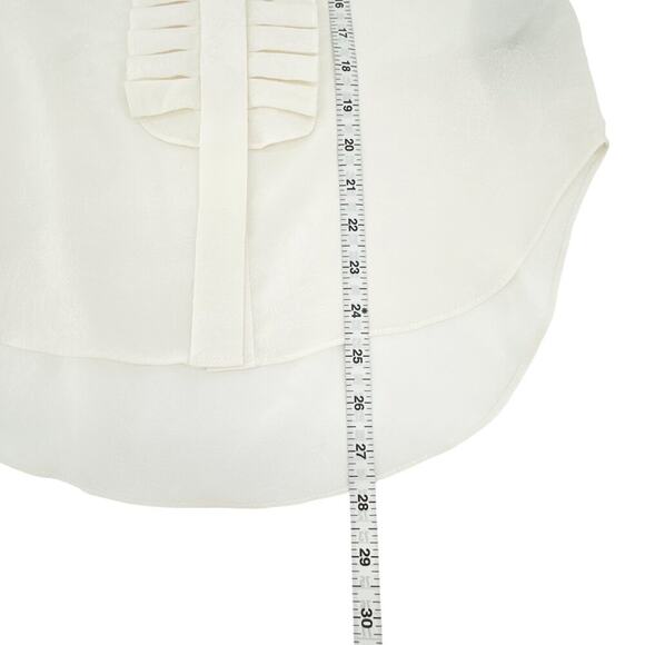 ZADIG & VOLTAIRE Tris Jac Leo Bisous Ruffle Front Blouse S - Picture 13 of 14